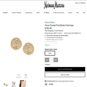 50% OFF ALEXIS BITTAR Pave ROSE Gold Earrings NWOT